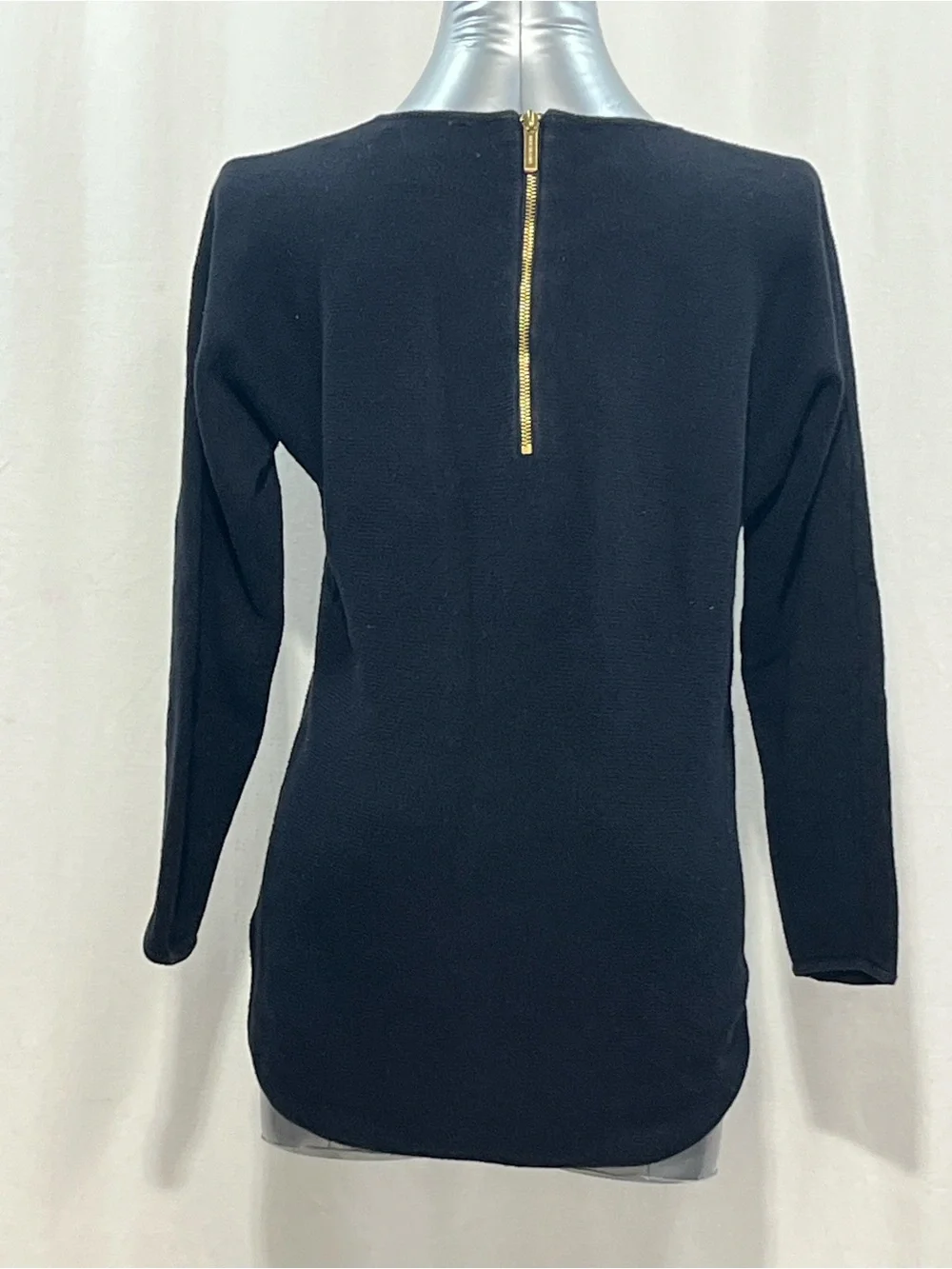 Womans Michael Kors Collection Black Crewneck Pullover cotton blend casual - Picture 2 of 3